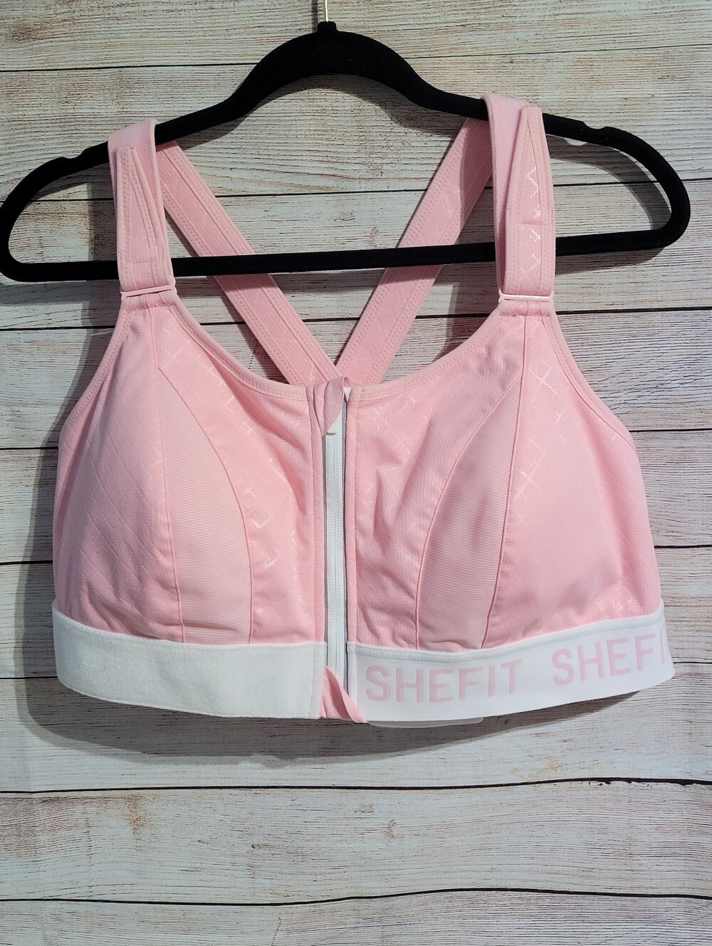 SHEFIT - Ultimate Sports Bra PINK Adjustable High Impact Bra Size 3Luxe